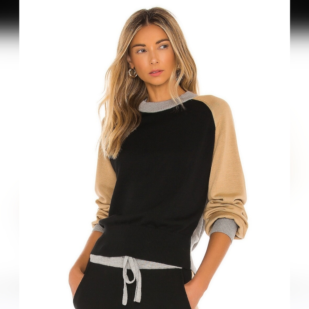 Nwt Revolve Monrow Colorblock Mock Neck Sweater S… - image 1